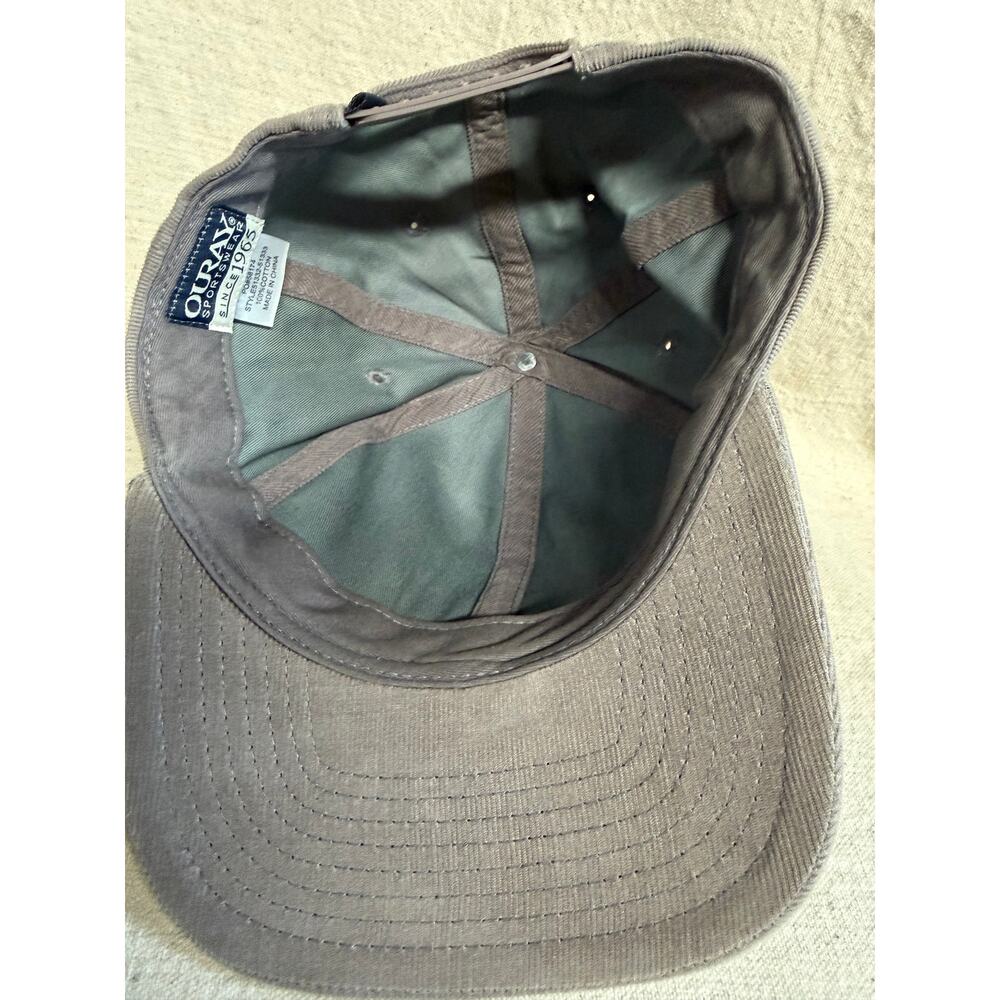 Paramount Pictures Strapback Hat Gray Corduroy Logo Movie Studio Cap One Size
